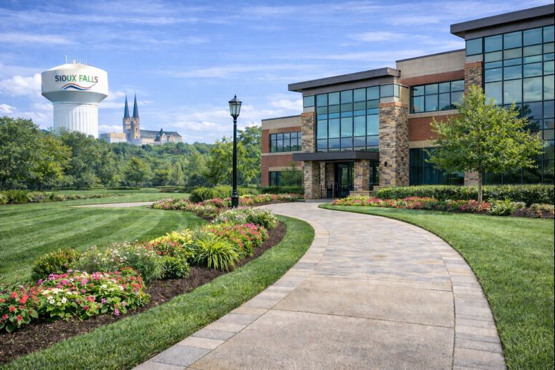 Commercial landscaping services in Sioux Falls SD for businesses and HOAs