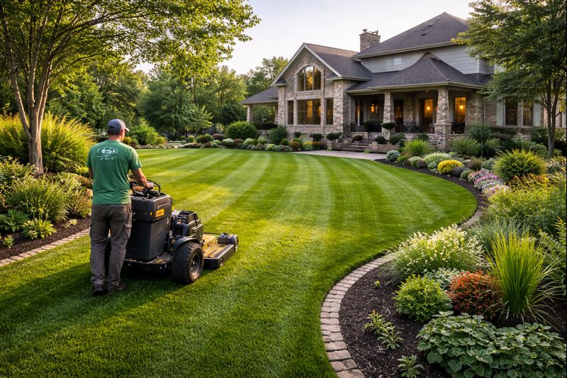 Residential property maintained by PrairieLine Outdoor Living