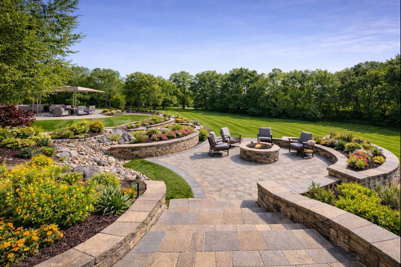 Landscaping and hardscaping work in Sioux Falls, SD