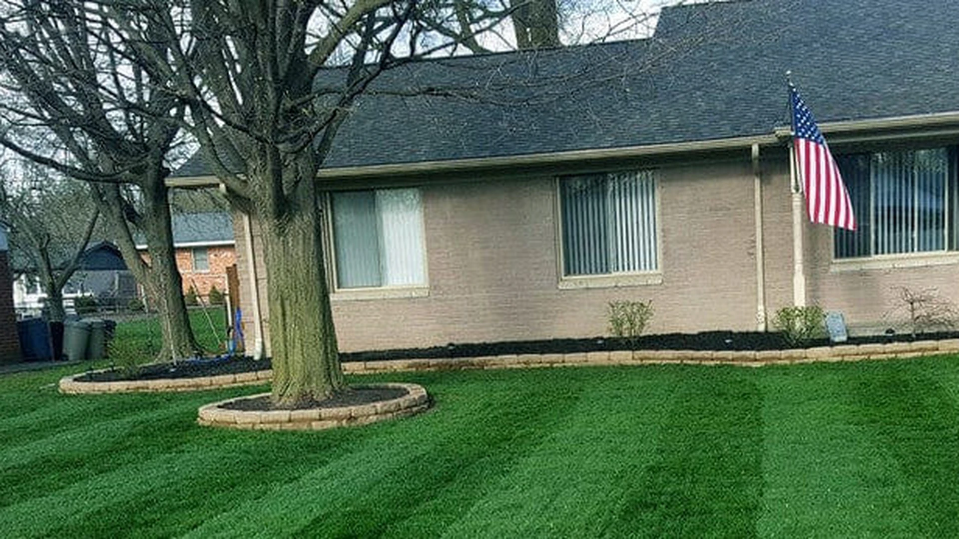 Thick green lawn after fertilization program in Sioux Falls SD