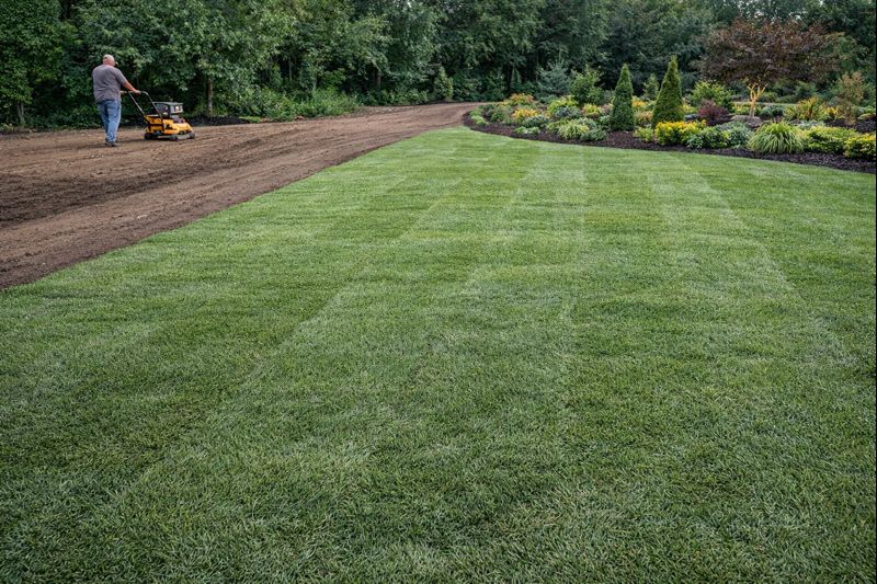 New sod installation and grading for a level lawn in Sioux Falls SD